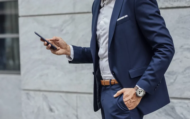 costume bleu marine pour une soirée