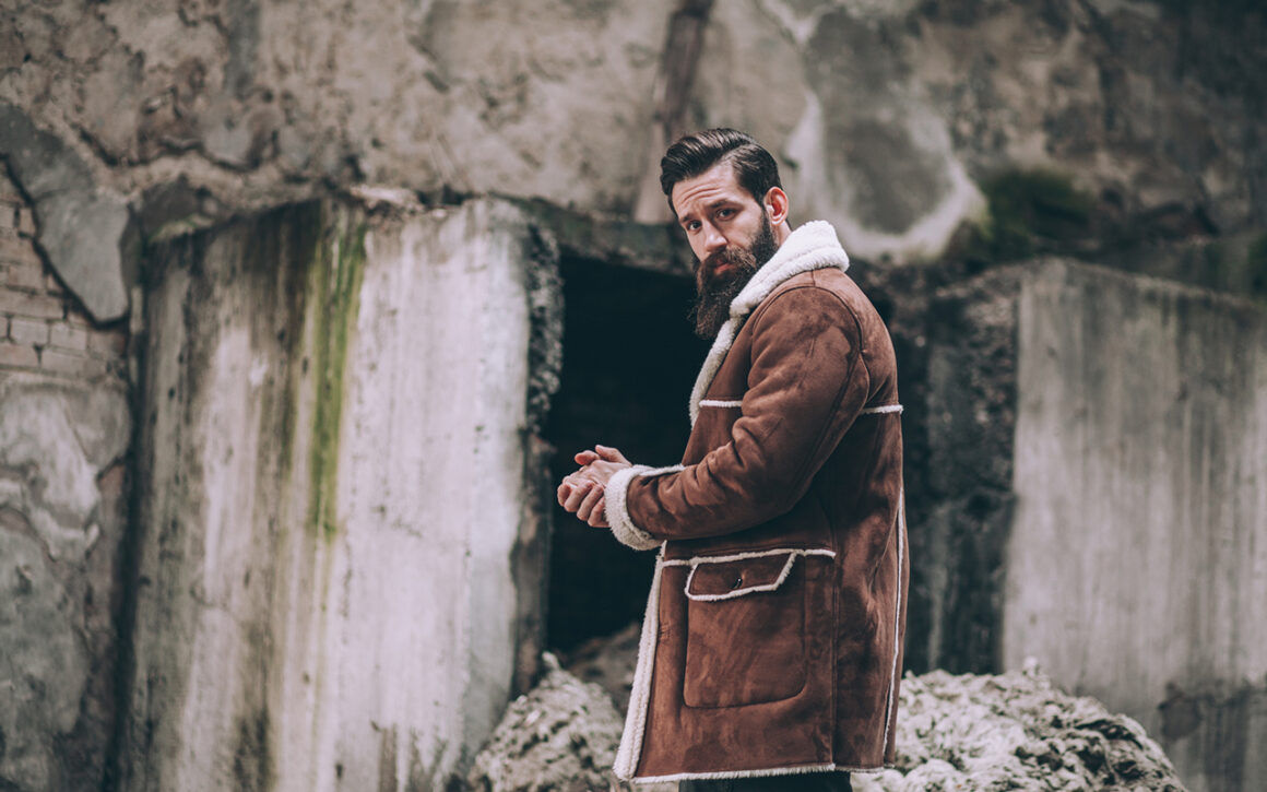 veste en daim marron trendy oversize