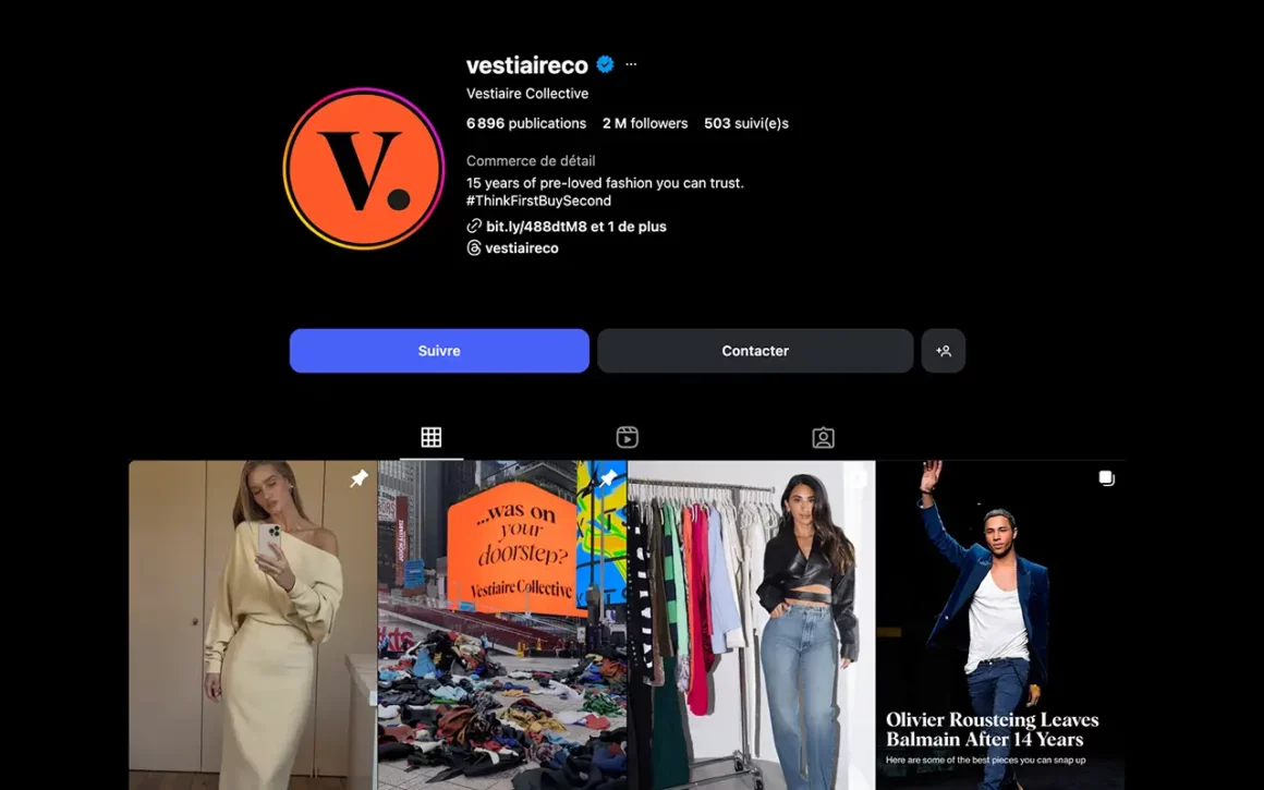 avis sur vestiaire collective instagram
