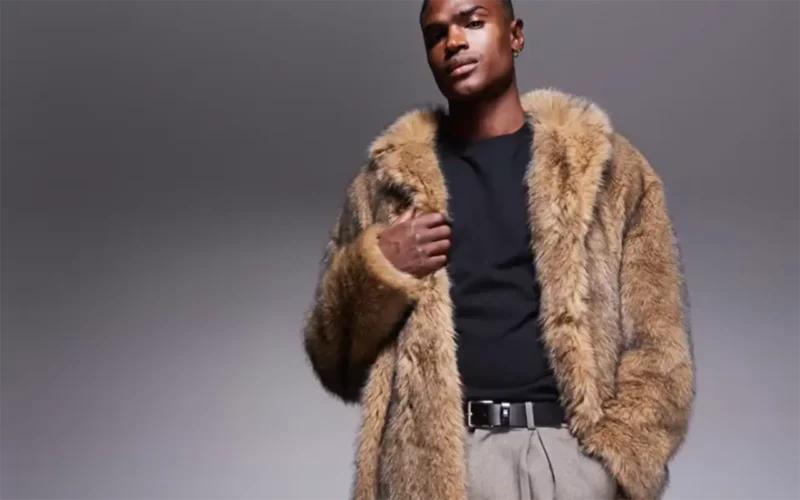 manteau en fausse fourrure pour homme trendy ASOS Design