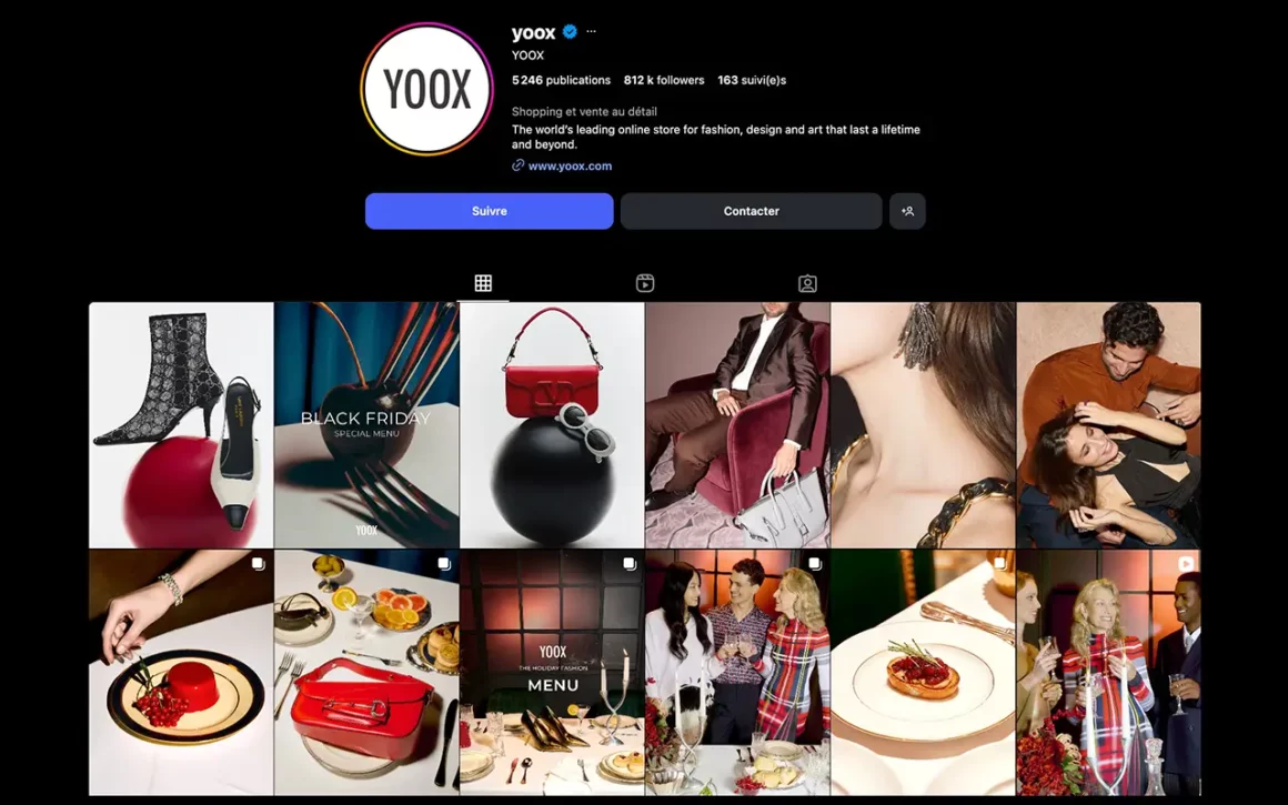avis sur YOOX Instagram